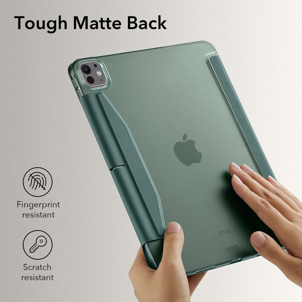 iPad Pro 11" (2025 / 2024) ESR Tri-Fold Flip Deksel med Apple Pencil Holder - Grønn