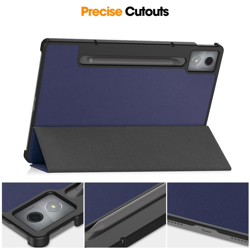 EIDERWOOD Lenovo IdeaTab Pro Kunstskinn Flip Deksel m. Stativfunksjon & Pencil Holder - Blå
