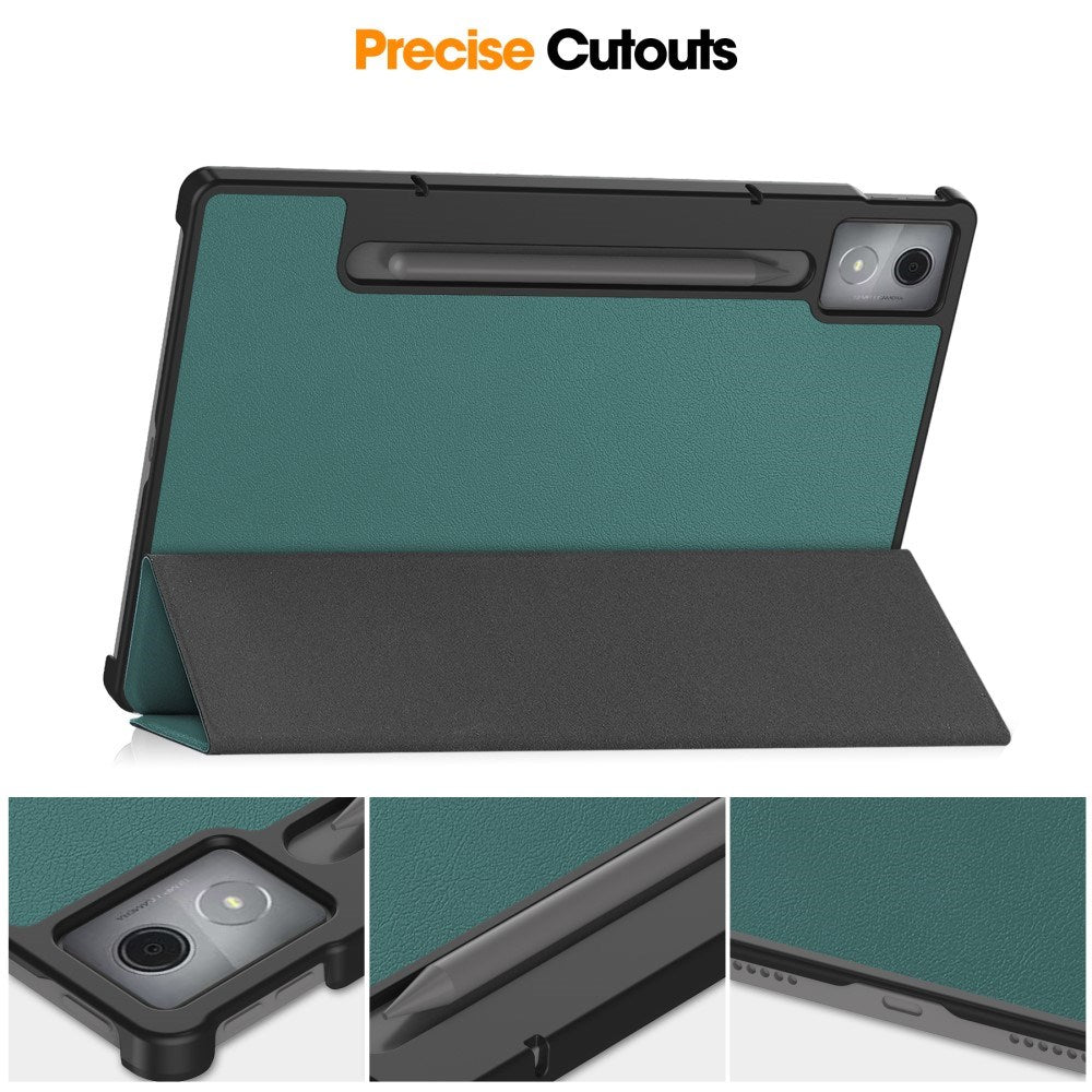 EIDERWOOD Lenovo IdeaTab Pro Kunstskinn Flip Deksel m. Stativfunksjon & Pencil Holder - Grønn
