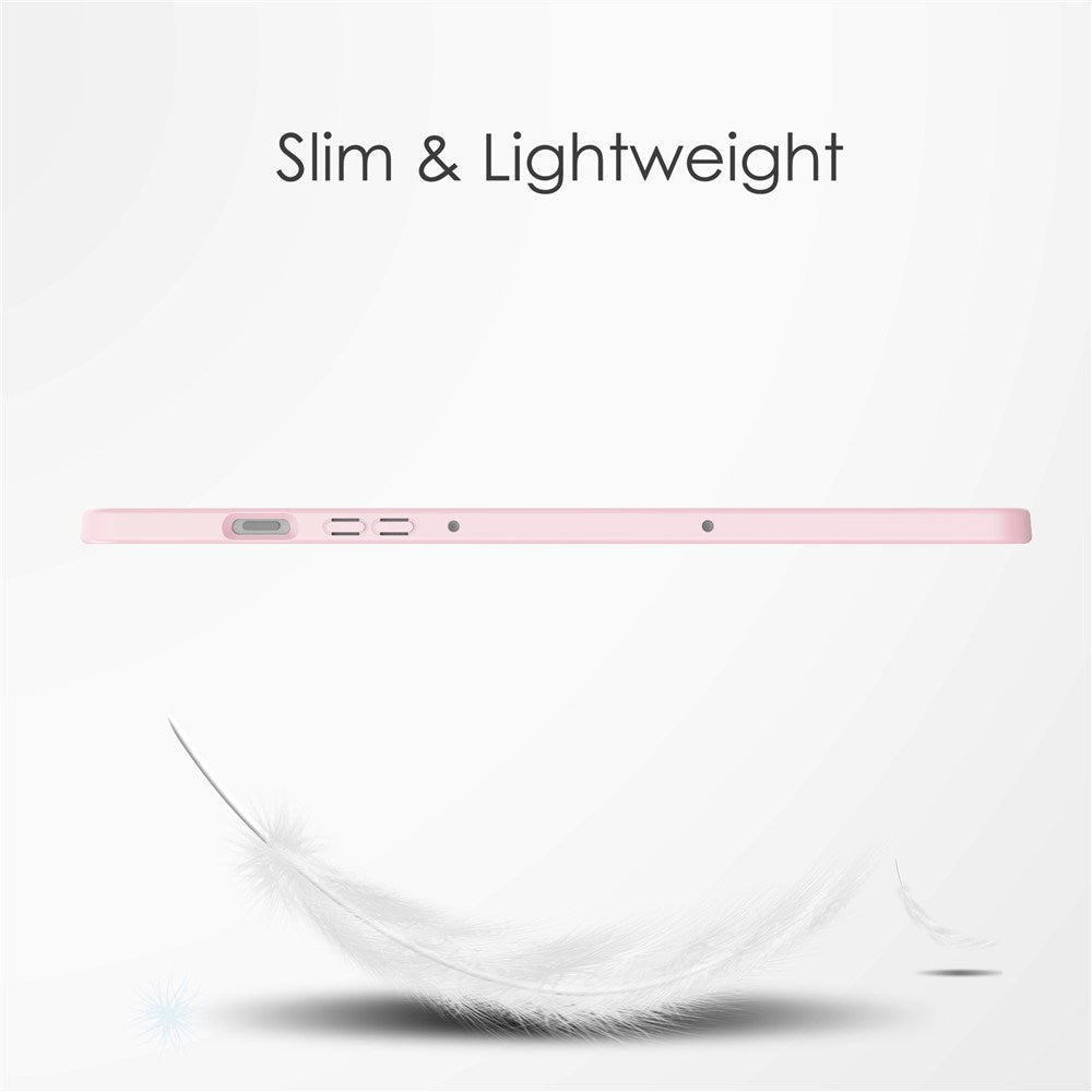 EIDERWOOD Samsung Galaxy Tab S10 Lite / S10 FE / S9 FE Flip Deksel - Stativfunksjon & Styluspennholder - Gjennomsiktig / Rosa