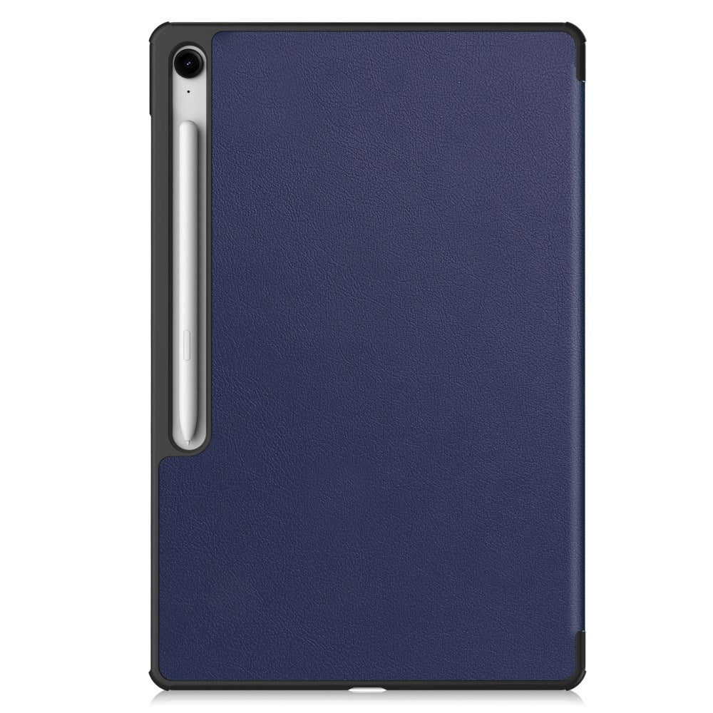 EIDERWOOD Samsung Galaxy Tab S10 FE+ (Plus) Kunstskinn Flip Deksel m. Stativfunksjon & Pencil Holder - Blå