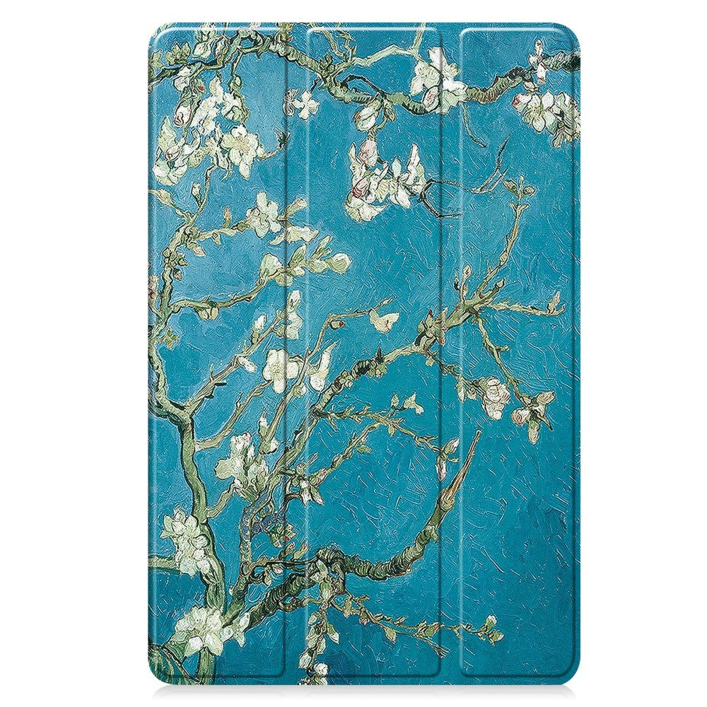 EIDERWOOD Samsung Galaxy Tab S10 FE+ (Plus) Tri-Fold Kunstskinn Flip Deksel m. Mønster - Blomst