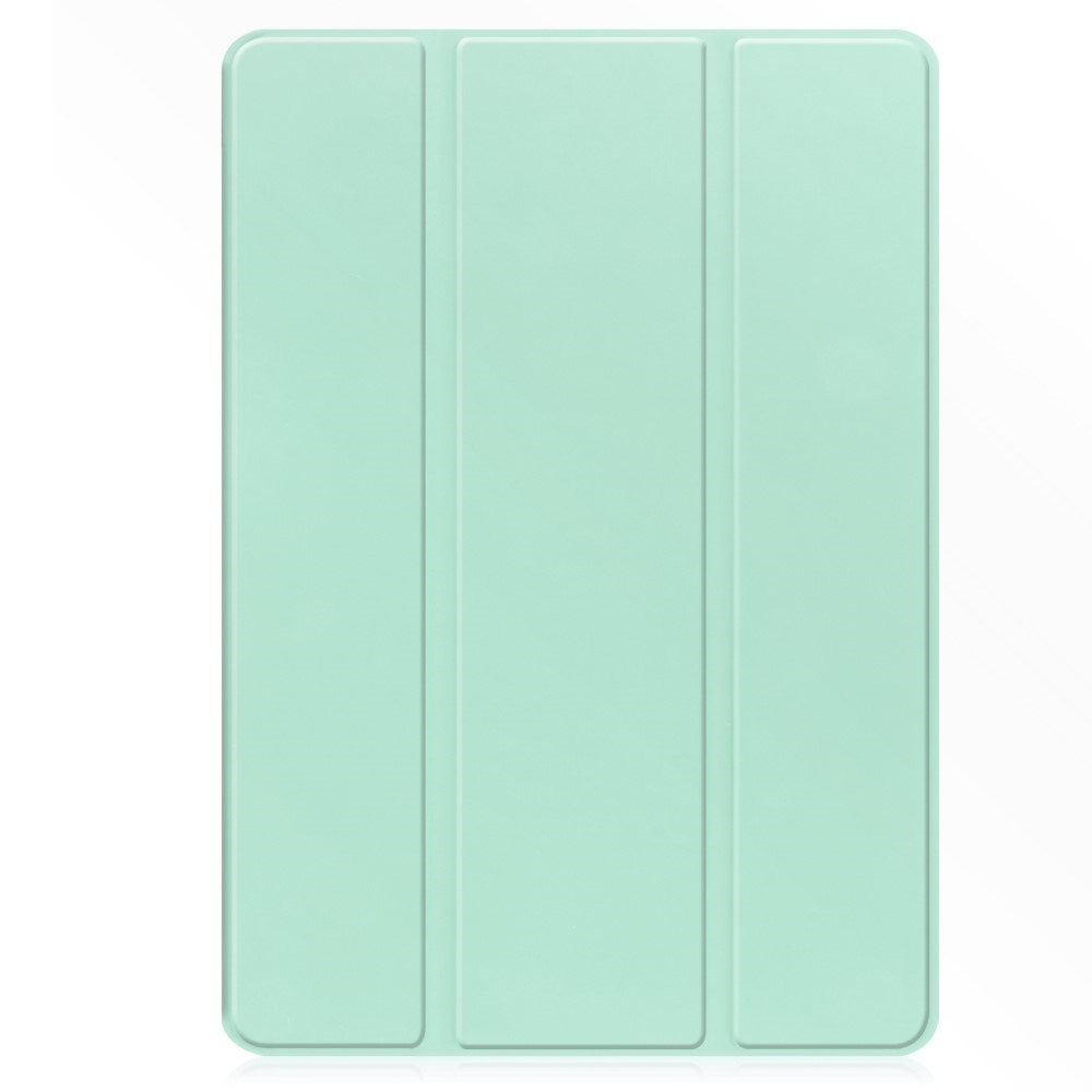 EIDERWOOD Samsung Galaxy Tab S10 FE+ (Plus) Tri-Fold Kunstskinn Flip Deksel med Stylus Pen Holder - Lys Grønn