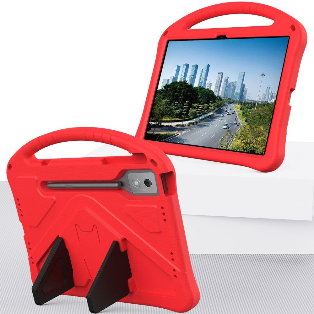 EIDERWOOD Lenovo Idea Tab Pro Anti-Drop Tablett Deksel med Håndtak og Stativfunksjon - Rød