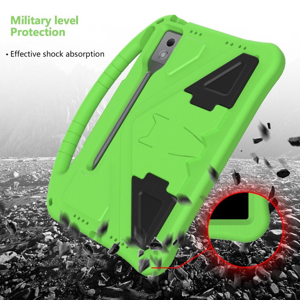 EIDERWOOD Lenovo Idea Tab Pro Anti-Drop Tablett Deksel med Håndtak og Stativfunksjon - Grønn