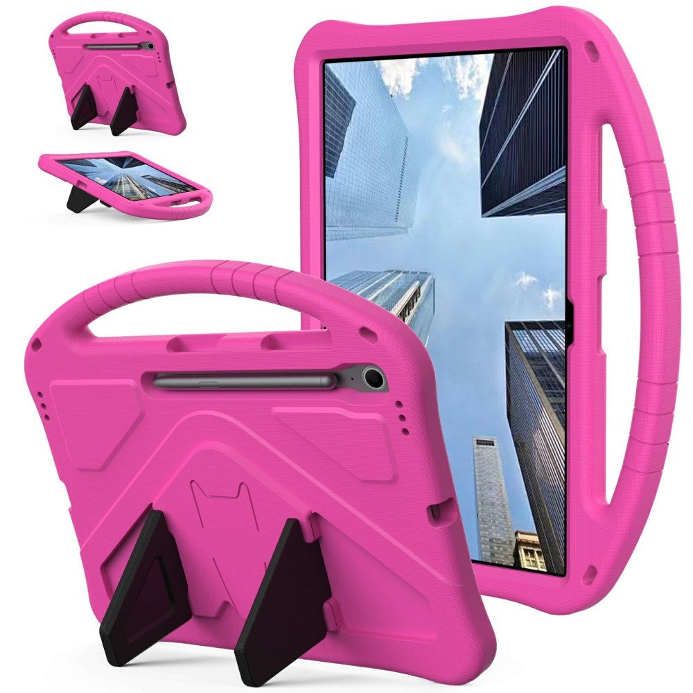 EIDERWOOD Samsung Galaxy Tab S10 FE+ (Plus) Anti-Drop Tablett Deksel med Håndtak og Stativfunksjon - Rosa