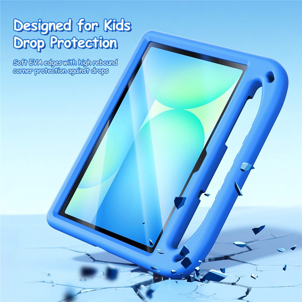 DUX DUCIS Samsung Galaxy Tab S10 Lite / S10 FE / S9 FE / S9 / S8 / S7 Barnedeksel med Stativfunksjon & Styluspennholder - Blå
