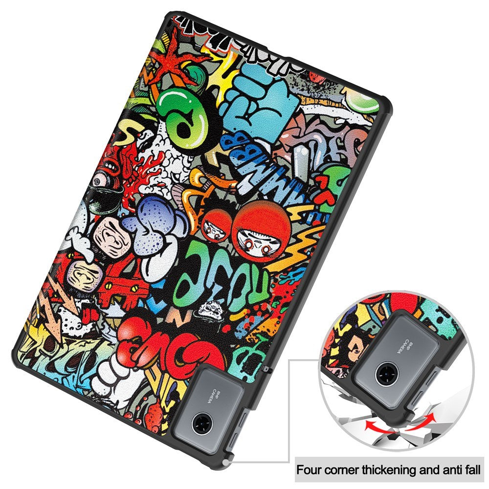 Lenovo Idea Tab 11 EIDERWOOD Kunstskinn Flipp Deksel med Motiv - Graffiti