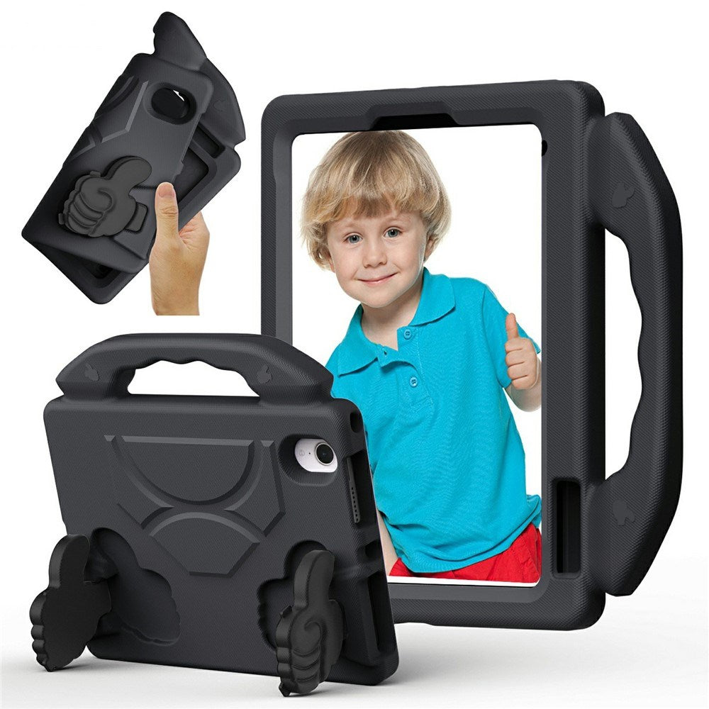 EIDERWOOD iPad Mini (2024 / 2021) Barn Deksel m. Thumb Kickstand - Svart
