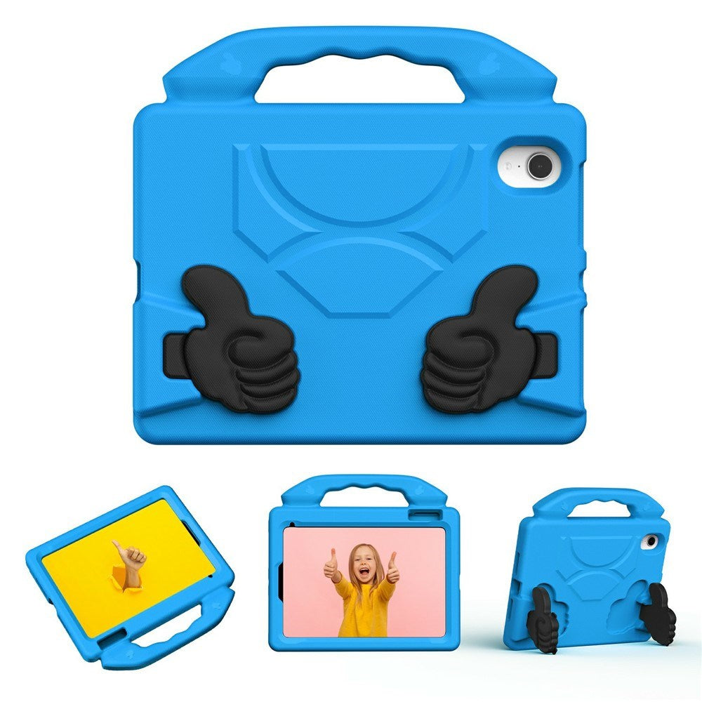 EIDERWOOD iPad Mini (2024 / 2021) Barn Deksel m. Thumb Kickstand - Blå