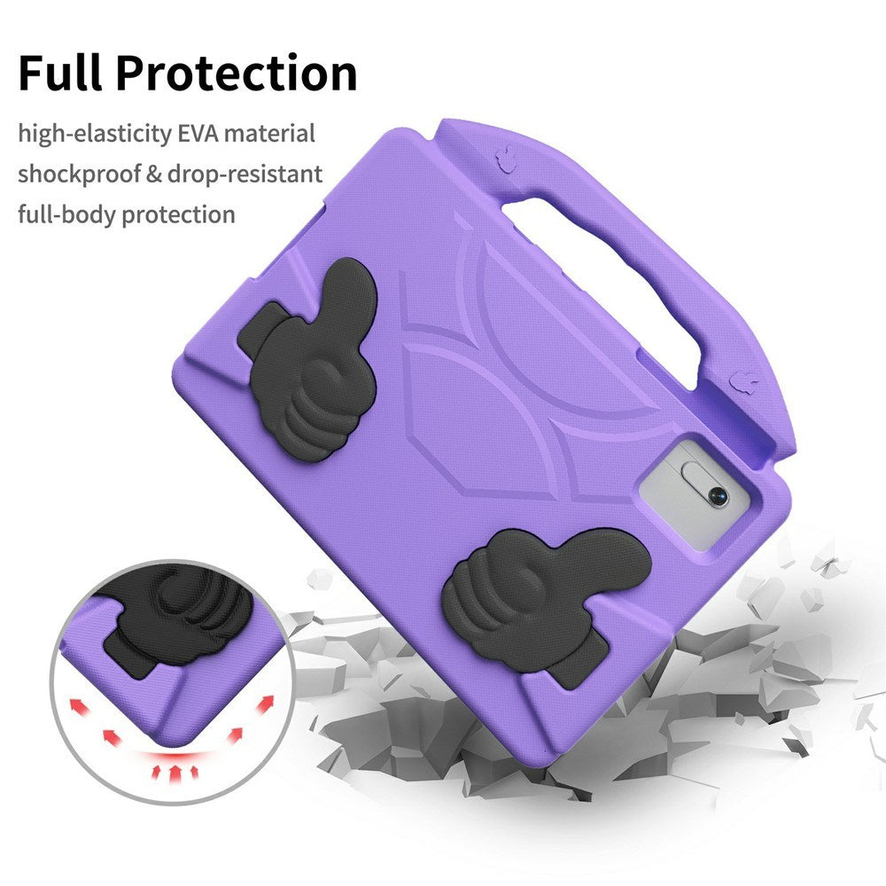 EIDERWOOD Xiaomi Redmi Pad 2 / SE / 6 / 5 / Lenovo Tab M11 / Samsung Galaxy Tab S10 FE / S9 FE / S9 / S8 / S7 Barn Deksel m. Thumb Kickstand - Lilla