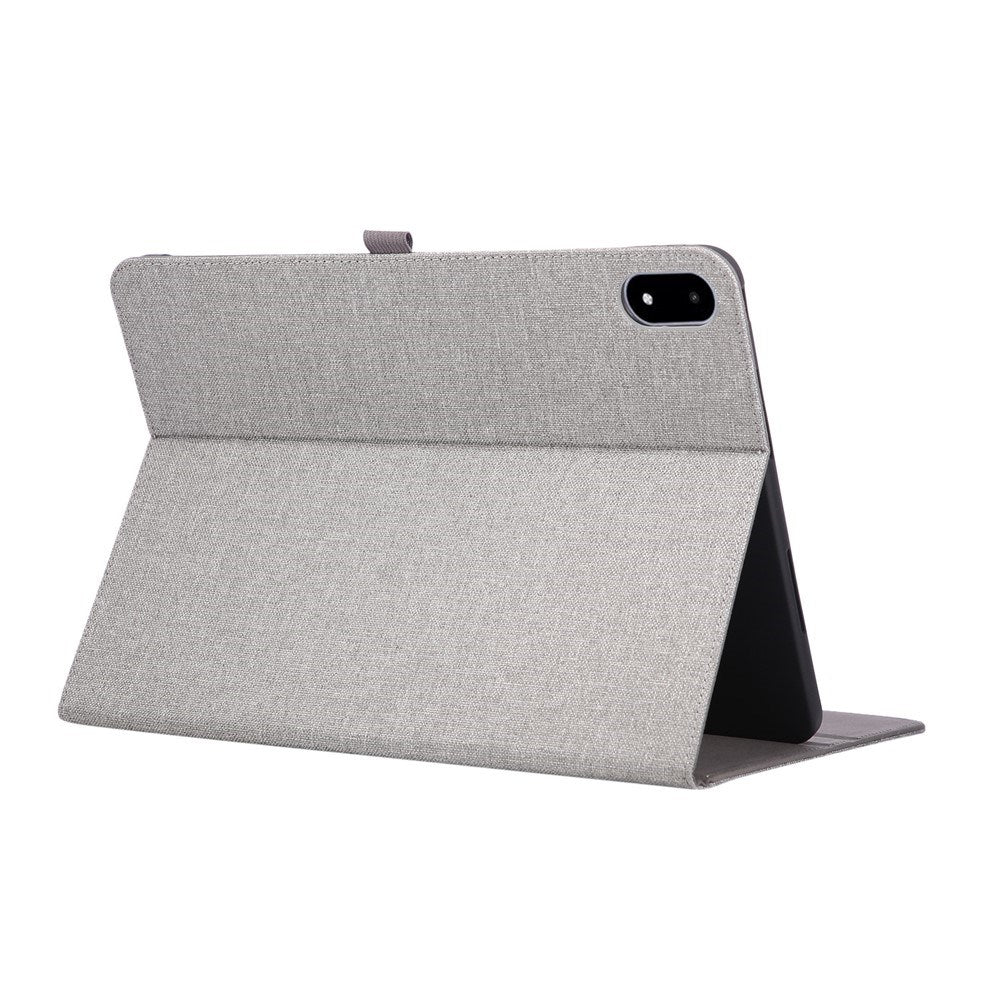 OnePlus Pad 3 Kunstskinn Flip Deksel m. Kortholder & Ståfunksjon - Grå