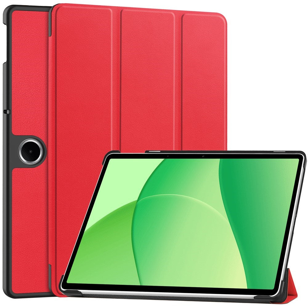 OnePlus Pad Lite EIDERWOOD Kunstskinn Flip Deksel m. Ståfunksjon - Rød