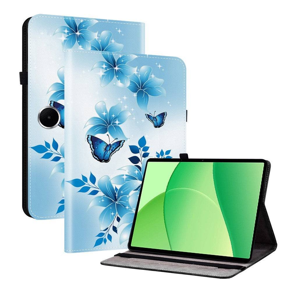 OnePlus Pad Lite EIDERWOOD Kunstskinn Flipp Deksel med Motiv - Blå Sommerfugler