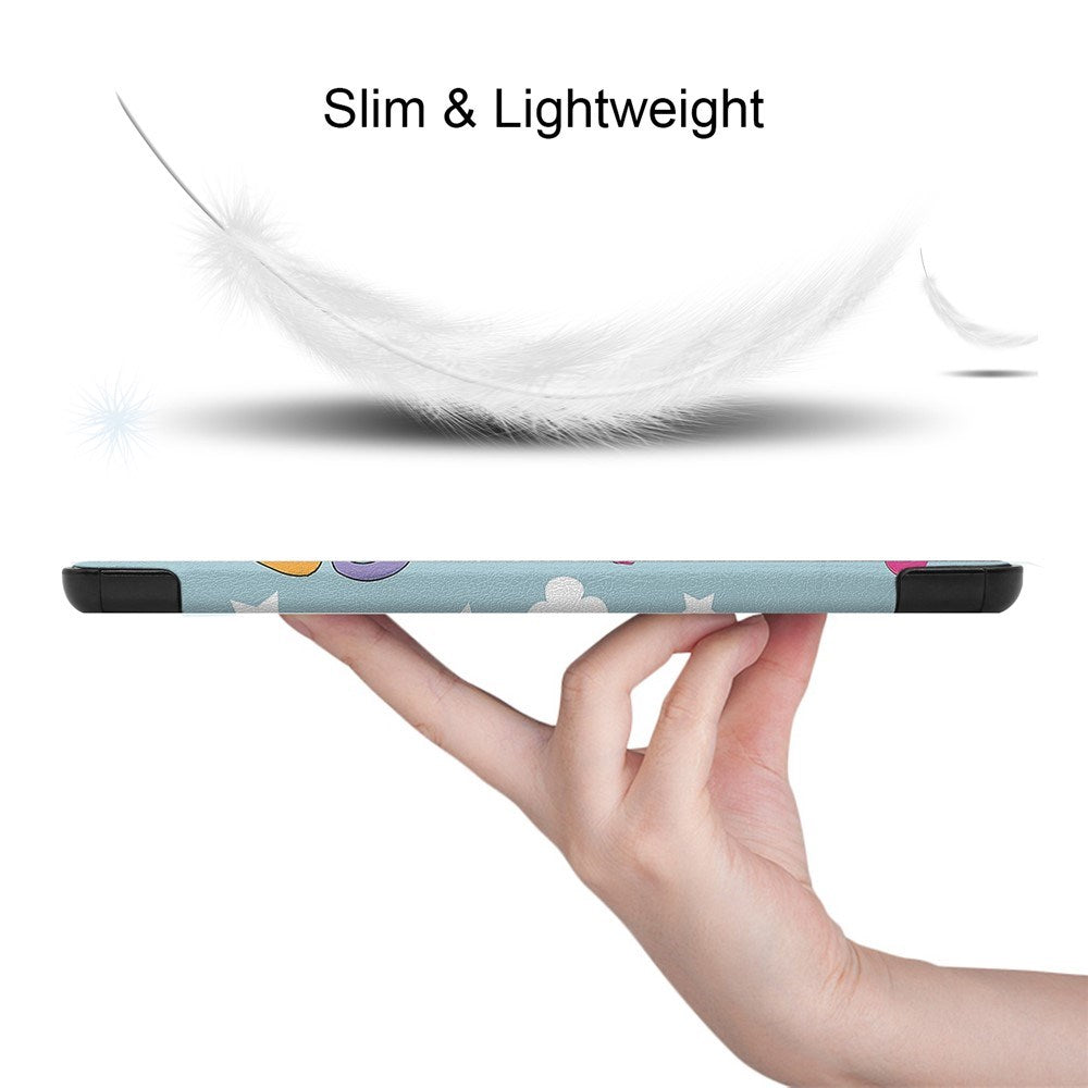 EIDERWOOD Samsung Galaxy Tab S11 / S10 Lite Kunstskinn Flipp Deksel med Motiv - Enhjørning