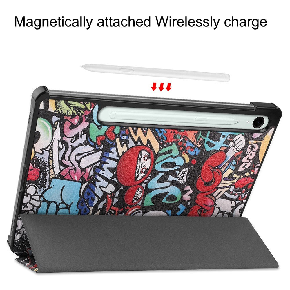 EIDERWOOD Samsung Galaxy Tab S11 / S10 Lite Kunstskinn Flipp Deksel med Motiv - Graffiti