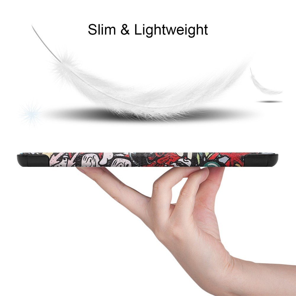EIDERWOOD Samsung Galaxy Tab S11 / S10 Lite Kunstskinn Flipp Deksel med Motiv - Graffiti
