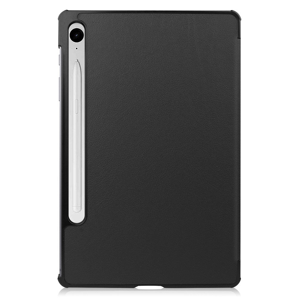 EIDERWOOD Samsung Galaxy Tab S11 / S10 Lite Tri-Fold Kunstskinn Flip Deksel – Svart