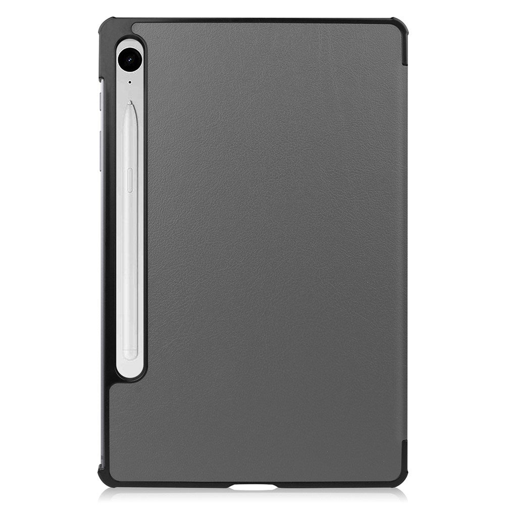 EIDERWOOD Samsung Galaxy Tab S11 / S10 Lite Tri-Fold Kunstskinn Flip Deksel – Grå