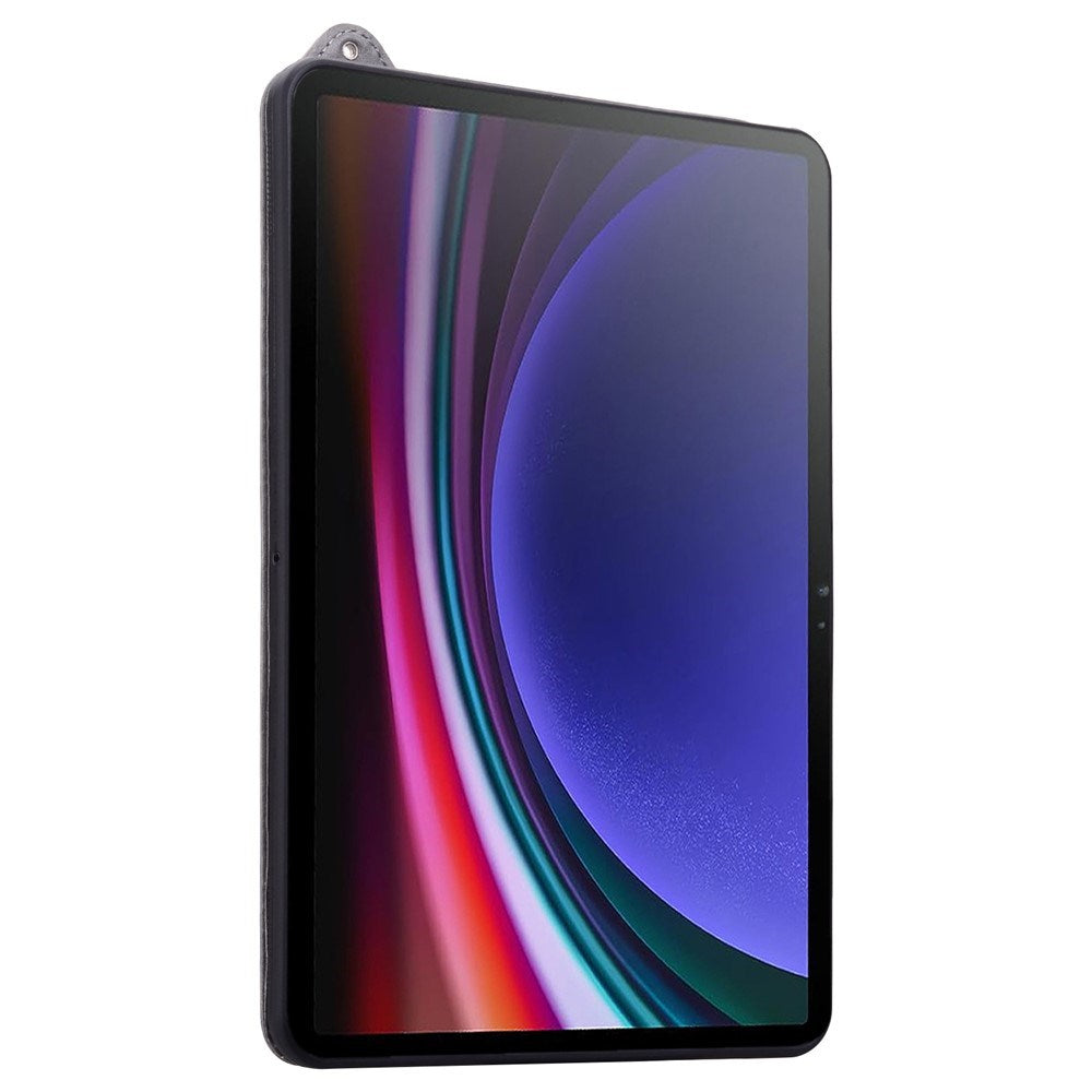 EIDERWOOD Samsung Galaxy Tab S11 Ultra Hard Plastdeksel i Kunstskinn med Håndtak - Grå