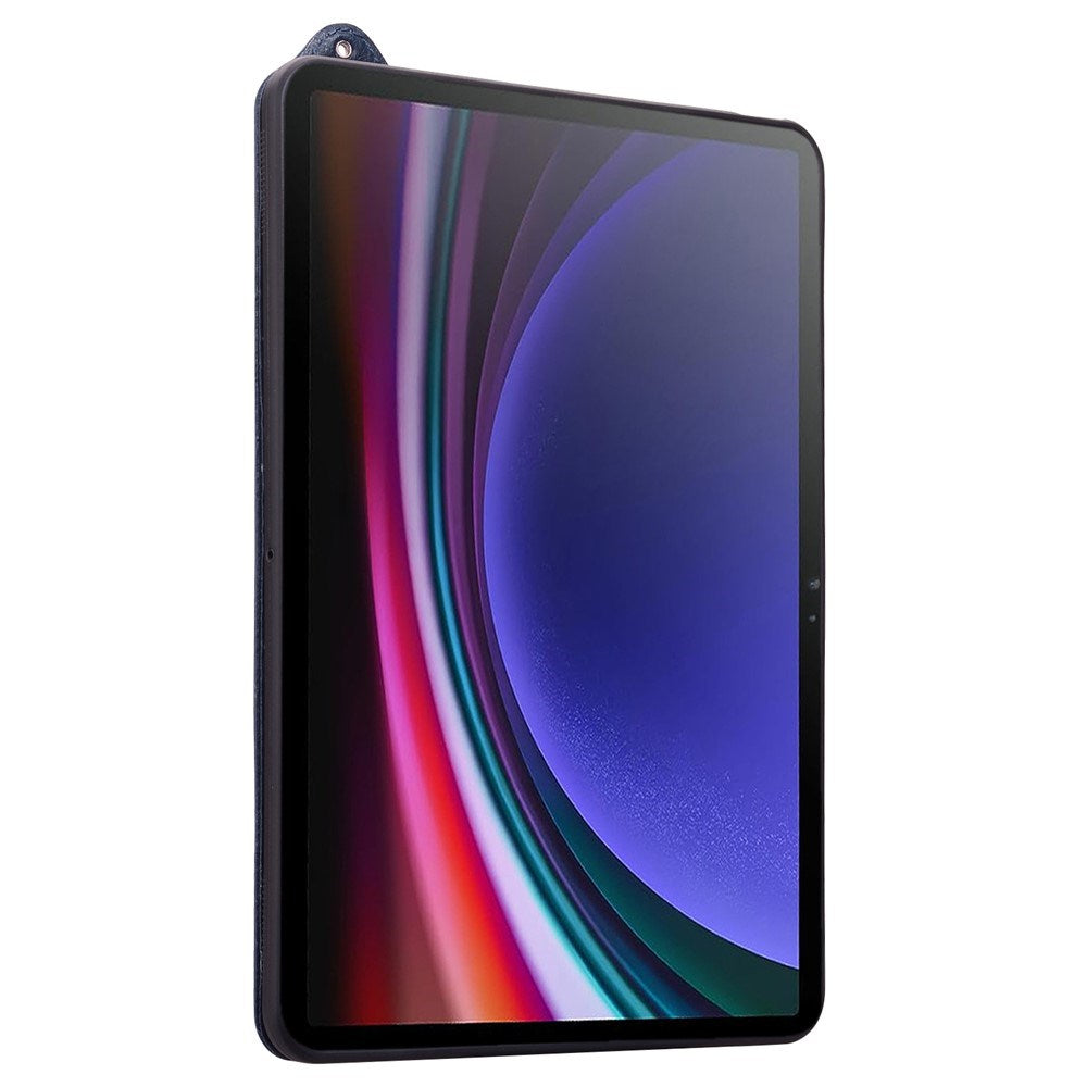 EIDERWOOD Samsung Galaxy Tab S11 Ultra Hard Plastdeksel i Kunstskinn med Håndtak - Mørk Blå
