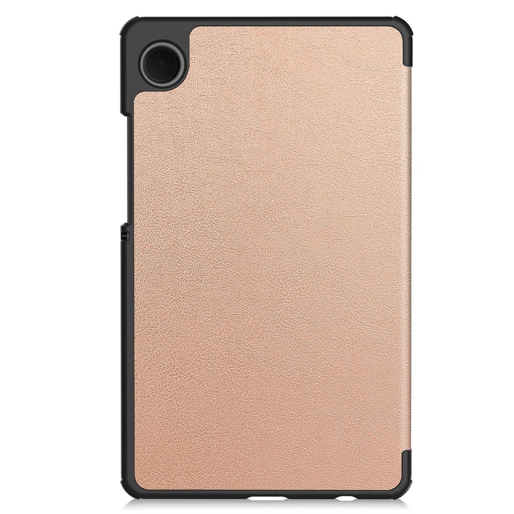Samsung Galaxy Tab A11 EIDERWOOD Skinn Deksel m. Stativfunksjon - Rose Gold