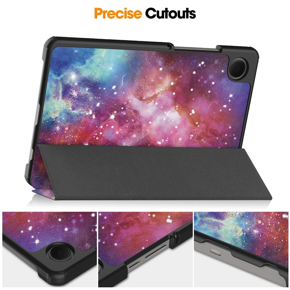 EIDERWOOD Samsung Galaxy Tab A11 Kunstskinn Flipp Deksel med Motiv - Galakse