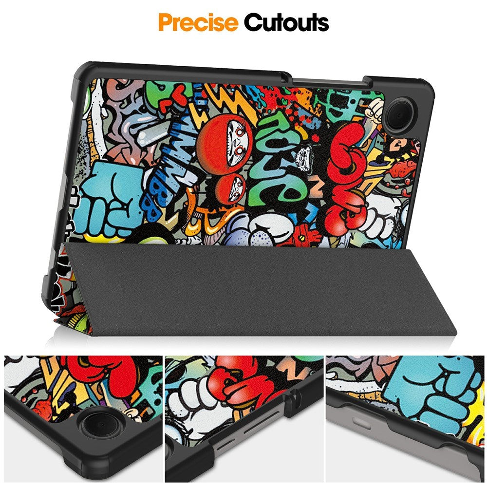 EIDERWOOD Samsung Galaxy Tab A11 Kunstskinn Flipp Deksel med Motiv - Graffiti