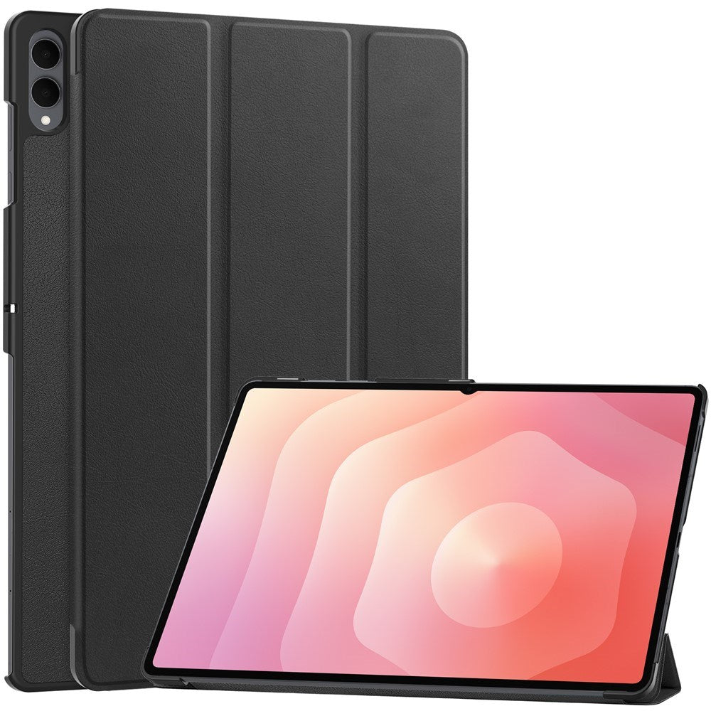 Samsung Galaxy Tab S11 Ultra EIDERWOOD Skinn Deksel m. Stativfunksjon - Svart