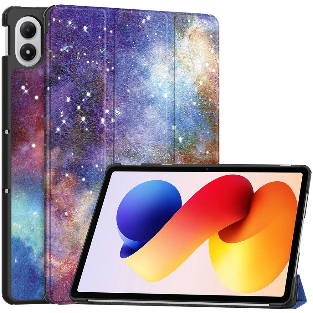 Xiaomi Redmi Pad 2 Pro EIDERWOOD Kunstskinn Flipp Deksel med Motiv - Galakse