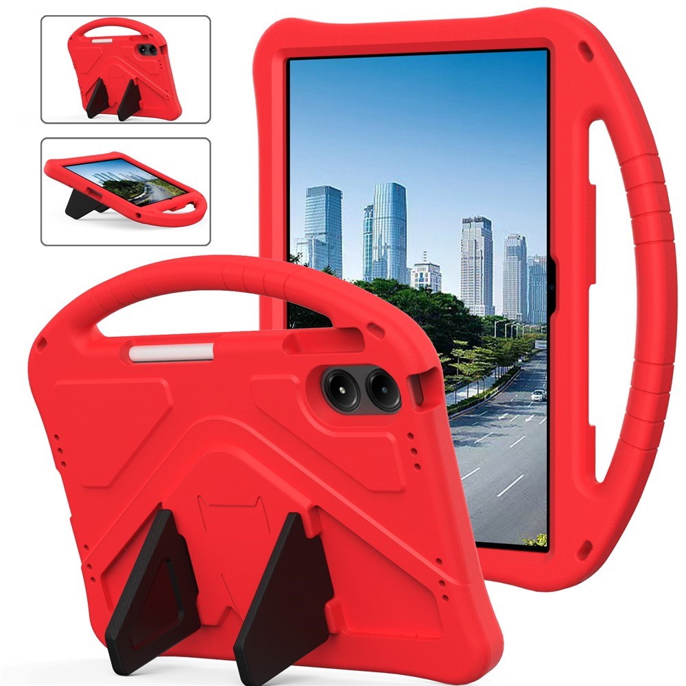 Xiaomi Redmi Pad 2 Pro EIDERWOOD Barnedeksel med Kickstand - Rød