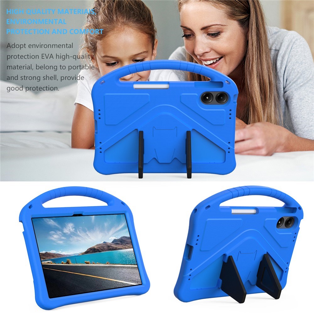 Xiaomi Redmi Pad 2 Pro EIDERWOOD Barnedeksel med Kickstand - Blå