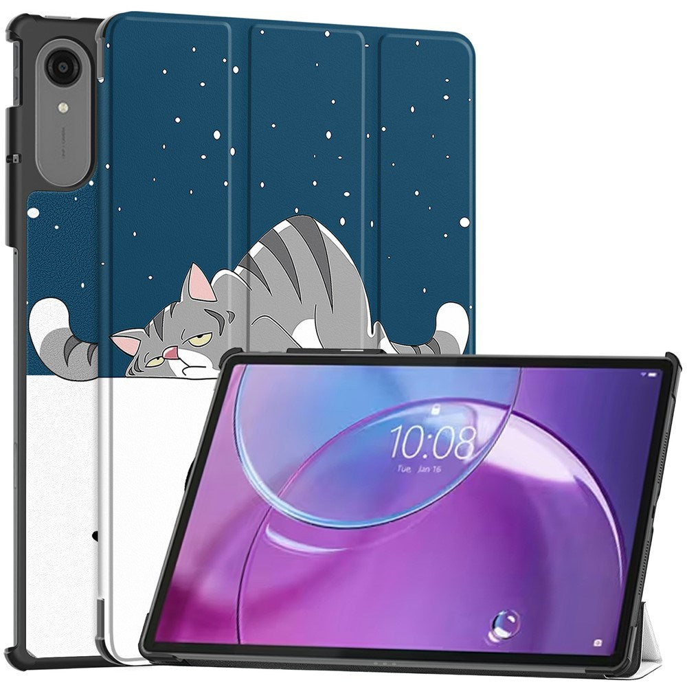 Lenovo Idea Tab Pro Gen2 13" EIDERWOOD Kunstskinn Deksel med Stativfunksjon – Sovende Kat