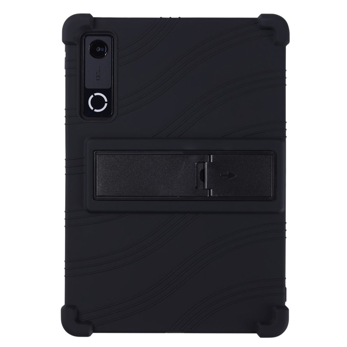 Lenovo Yoga Tab Gen 2 11.1" EIDERWOOD Robust Silikon Deksel m. Justerbar Kickstand & Støtabsorberende Hjørner - Svart