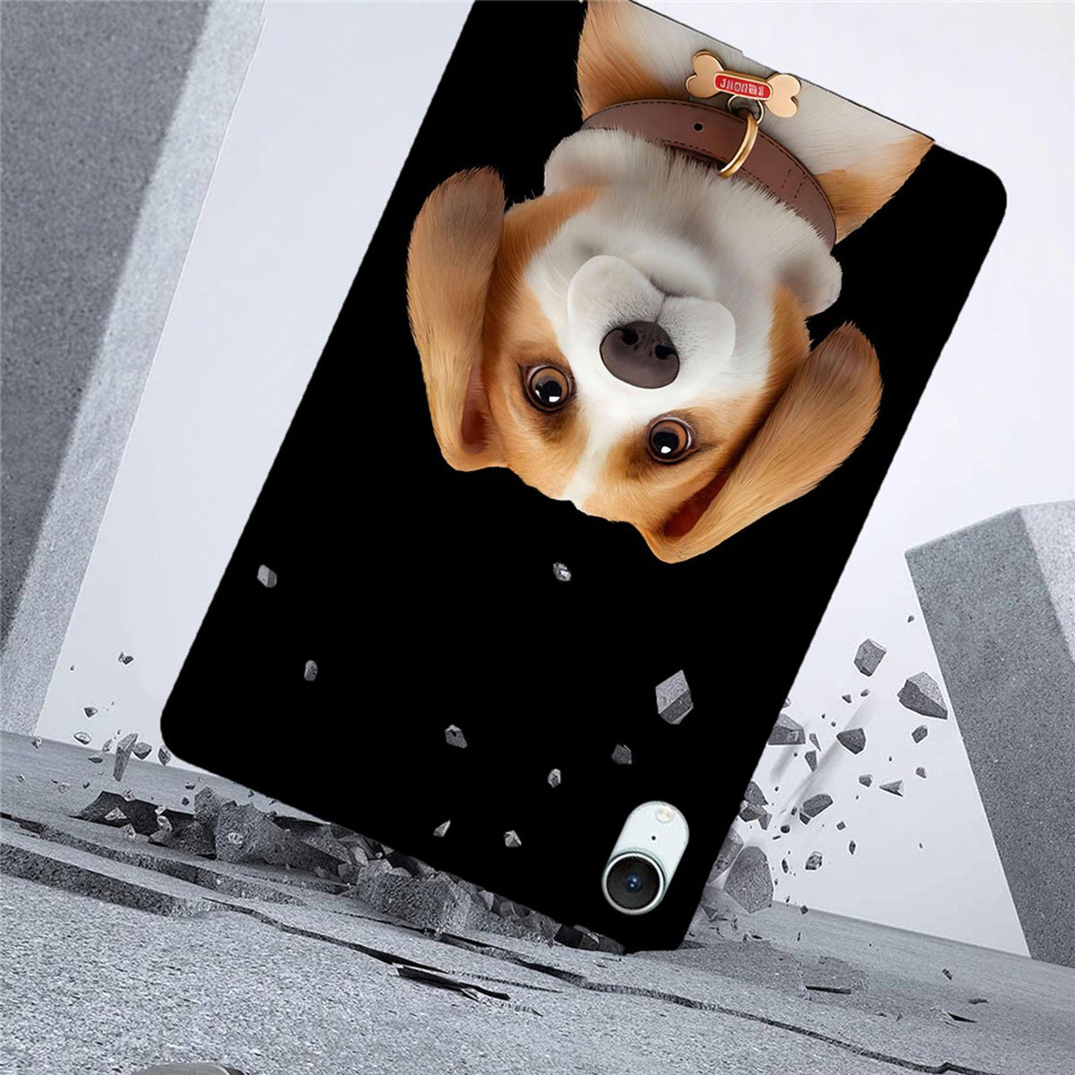 iPad Mini (2026) EIDERWOOD Fleksibelt Plast Deksel - Hund (Beagle-Harrier)