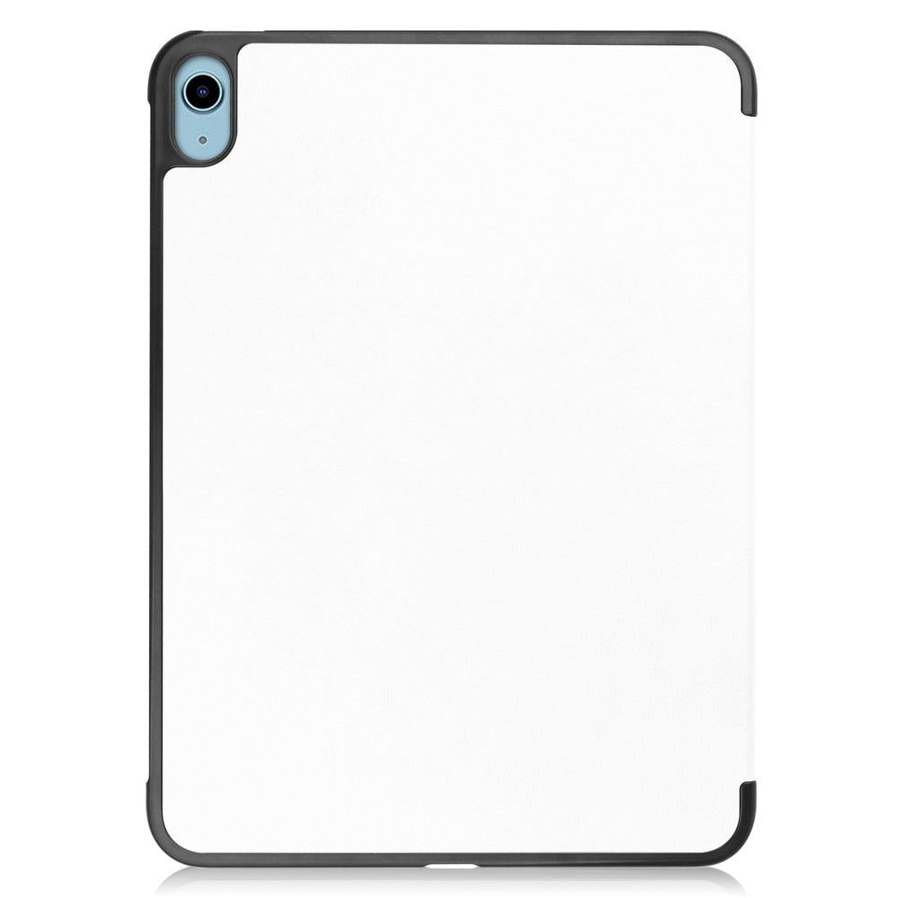 Apple iPad 11" (2025) / iPad 10.9" (2024/2022) Kunstskinn Flip Deksel m Stativ - Hvit