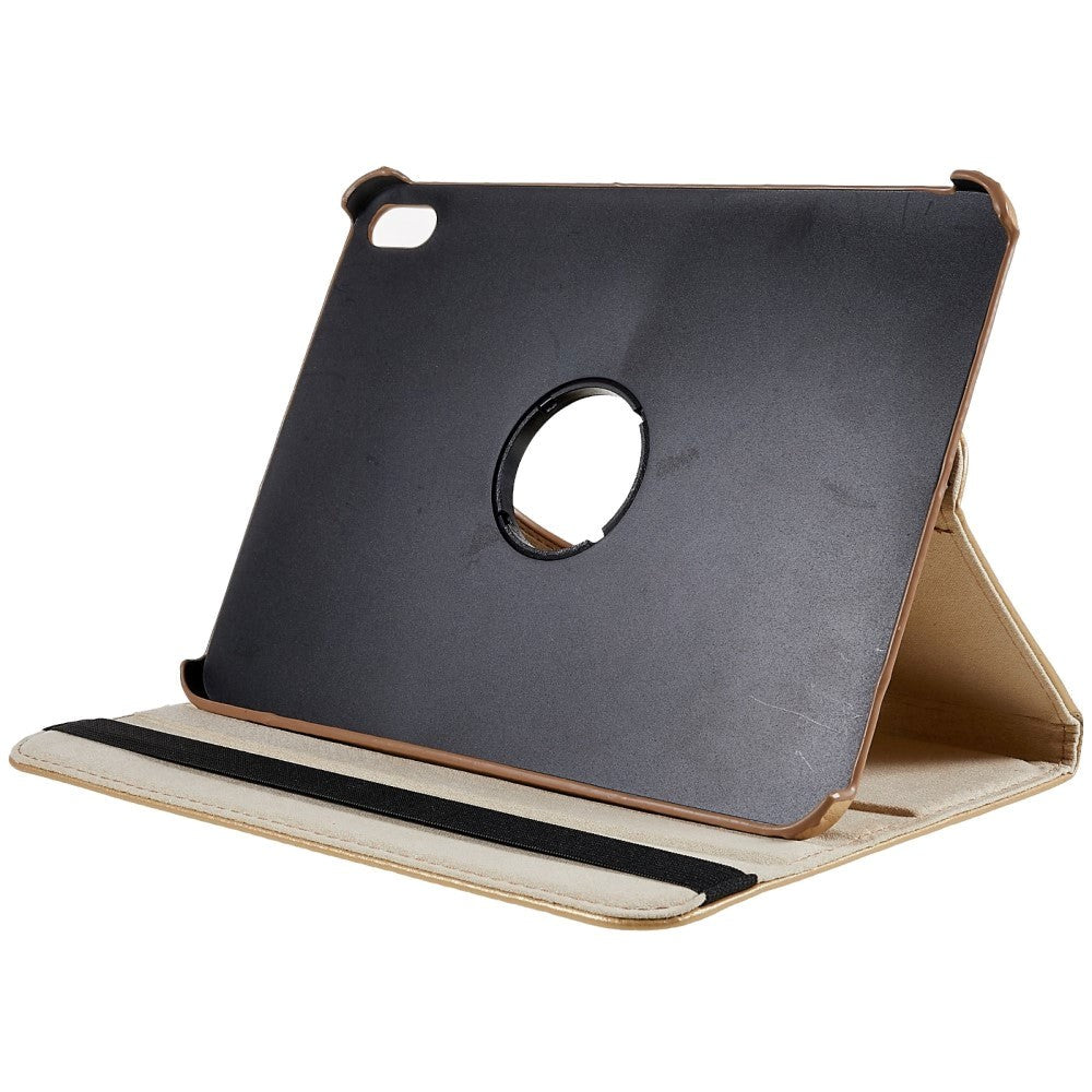 EIDERWOOD iPad 11" (2025) / iPad 10.9" (2024/2022) Klassisk Skinn Deksel m. 360⁰ Stativfunksjon - Khaki