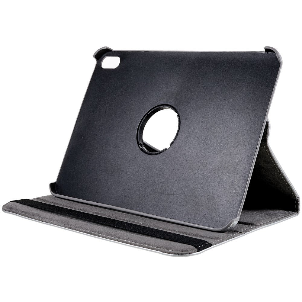 EIDERWOOD iPad 11" (2025) / iPad 10.9" (2024/2022) Klassisk Skinn Deksel m. 360⁰ Stativfunksjon - Sølv