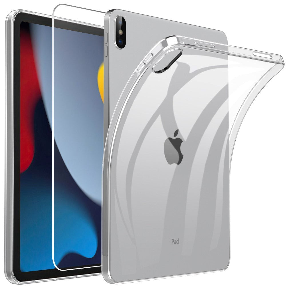 iPad 11" (2025) / iPad 10.9" (2024/2022) Fleksibelt TPU-Plastdeksel med Skjermbeskytter - Gjennomsiktig