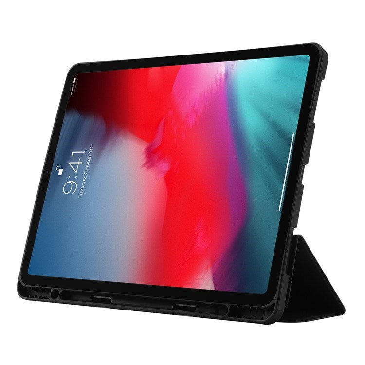 EIDERWOOD iPad Pro 11" (2022 / 2021 / 2020 / 2018) Tri-Fold Kunstskinn Flip Deksel – Svart