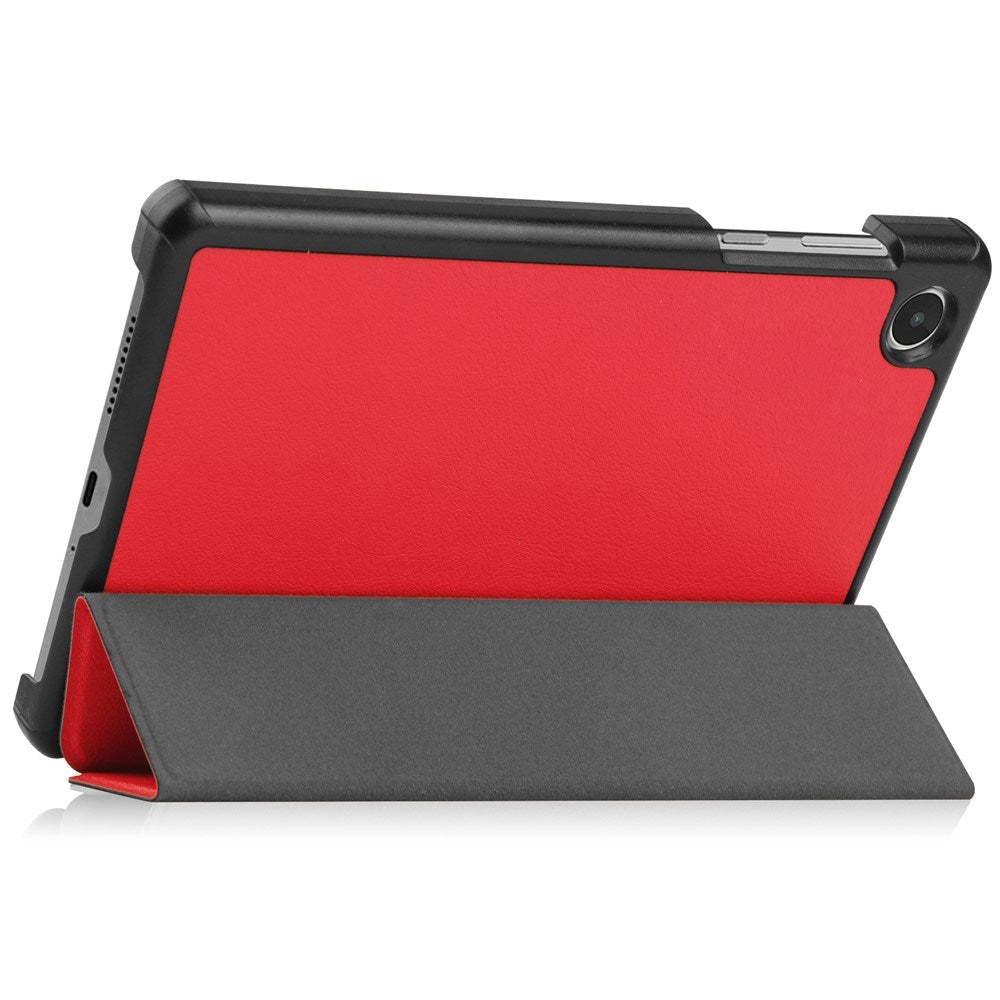EIDERWOOD Lenovo Tab M8 (4. Gen.) Tri-Fold Kunstskinn Flip Deksel - Rød