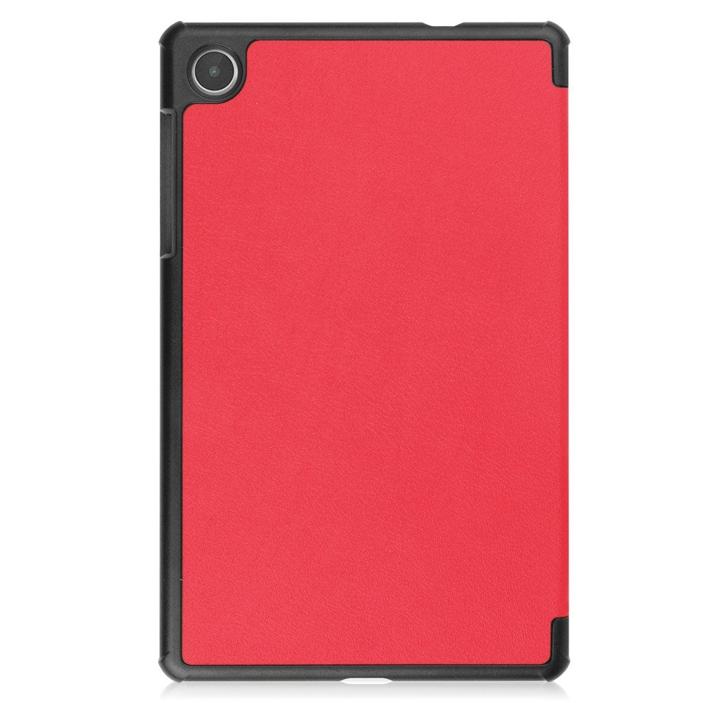 EIDERWOOD Lenovo Tab M8 (4. Gen.) Tri-Fold Kunstskinn Flip Deksel - Rød