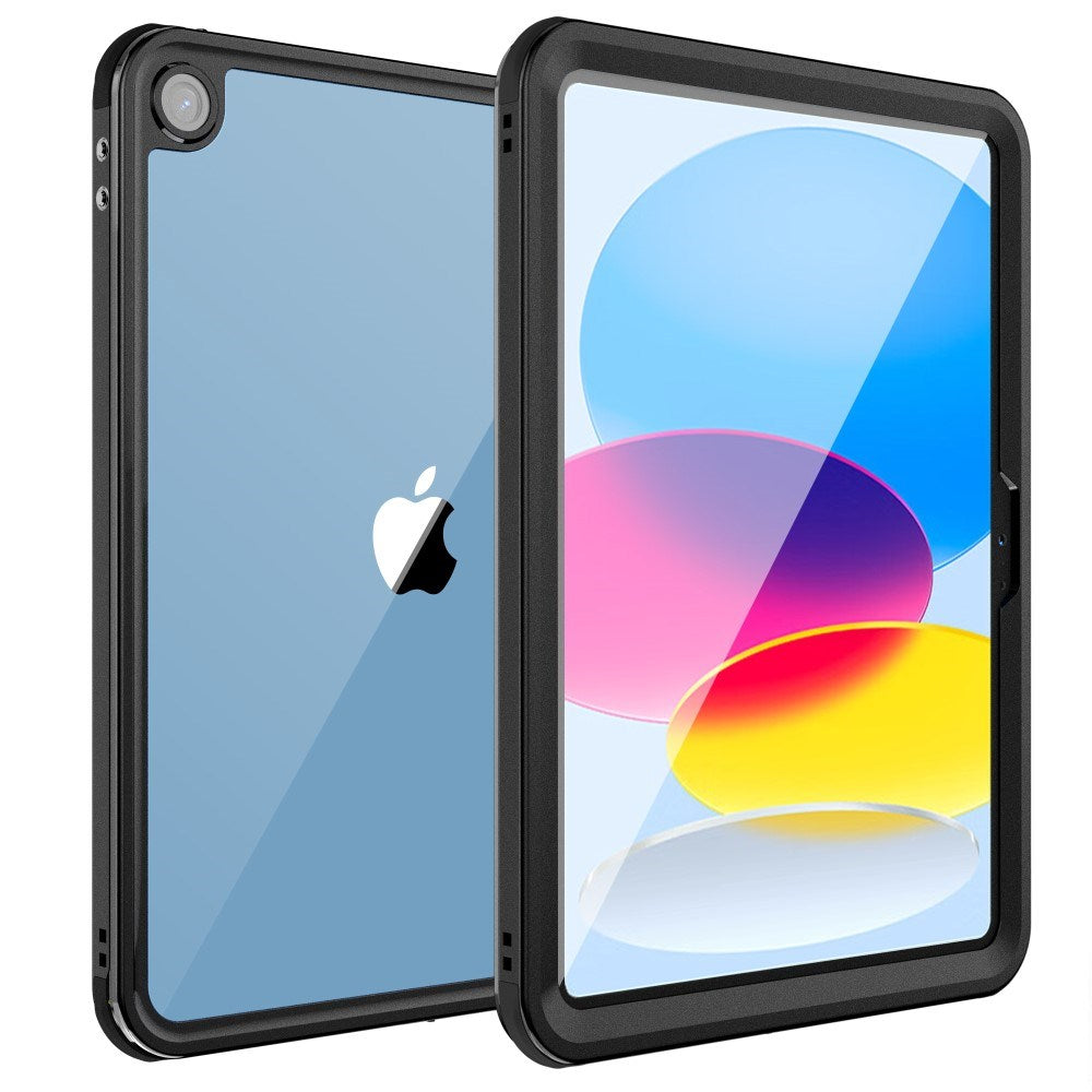 iPad 11" (2025) / iPad 10.9" (2024/2022) Vanntett Håndverkerdeksel med Skjermbeskytter - Gjennomsiktig / Svart