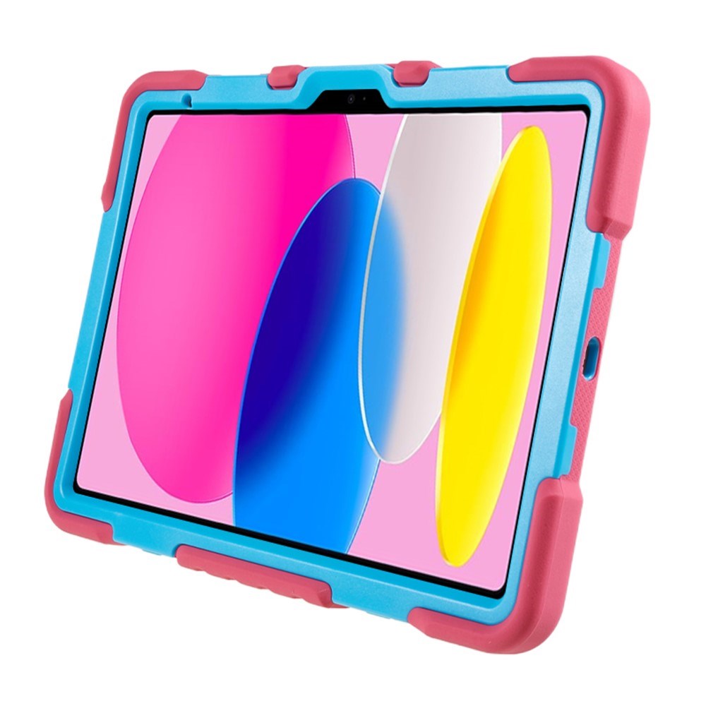 Pepkoo iPad 11" (2025) / 10.9" (2024 / 2022) Barnedeksel med Roterbart Stativ - Rosa / Blå