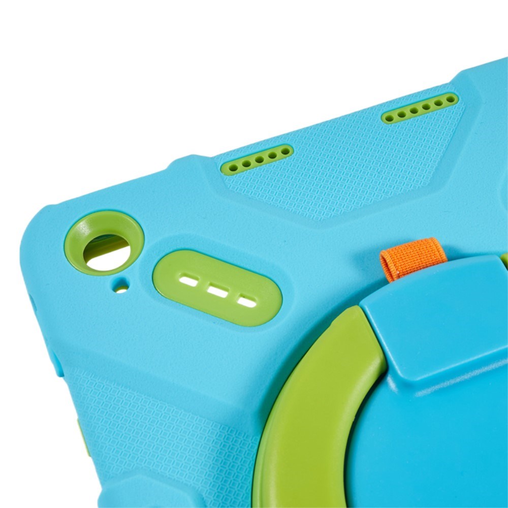 Pepkoo iPad 11" (2025) / 10.9" (2024 / 2022) Barnedeksel med Roterbart Stativ - Blå / Grønn