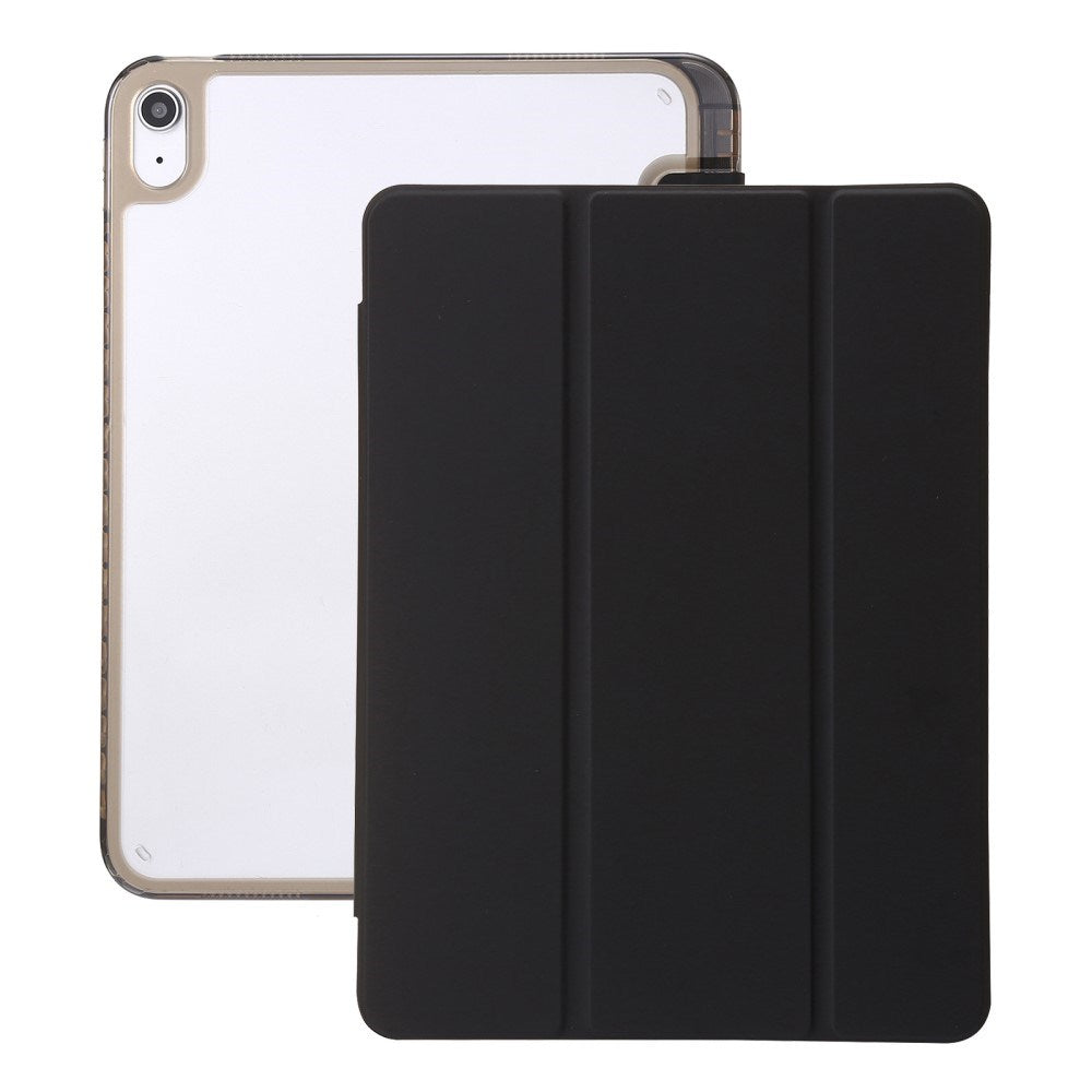 EIDERWOOD iPad 11" (2025) / iPad 10.9" (2024/2022) Tri-Fold Kunst Skinn Deksel med Apple Pencil Holder - Svart