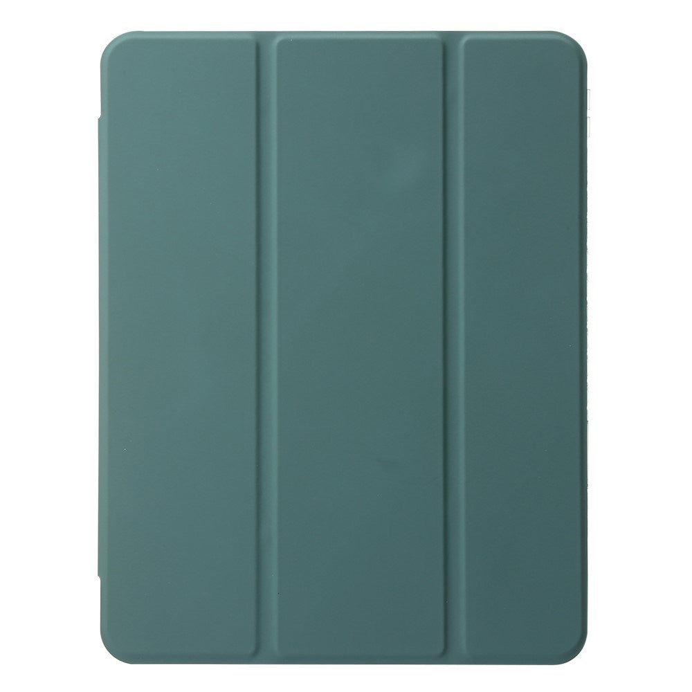 EIDERWOOD iPad 11" (2025) / iPad 10.9" (2024/2022) Tri-Fold Kunst Skinn Deksel med Apple Pencil Holder - Grønn