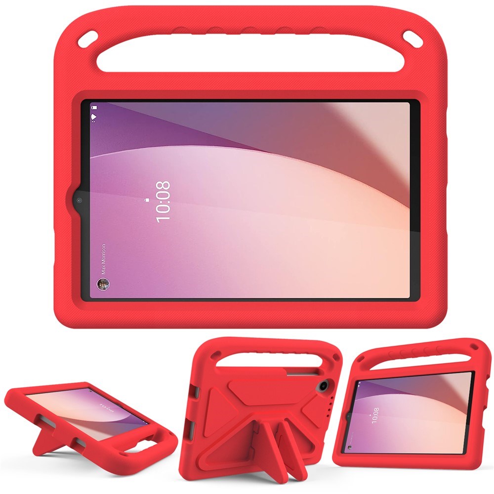 EIDERWOOD Lenovo Tab M8 (4. Gen.) Barn Deksel m. Håndtak & Støttefunksjon - Rød