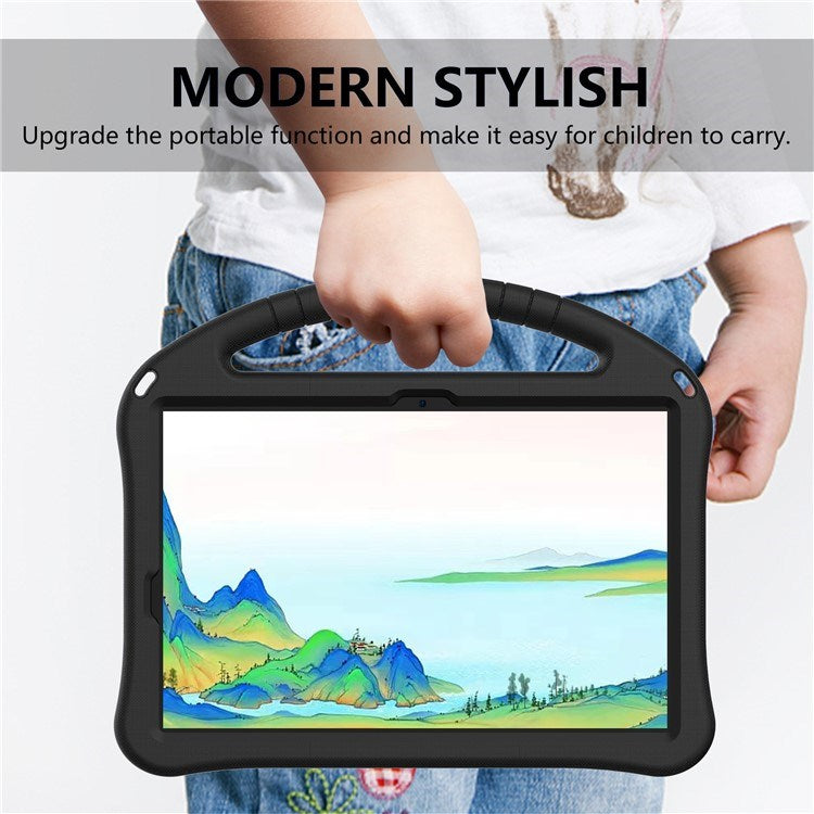 EIDERWOOD Samsung Galaxy Tab S9 / S8 / S7 Barnevennlig Deksel m. Håndtak & Ståfunksjon - Svart