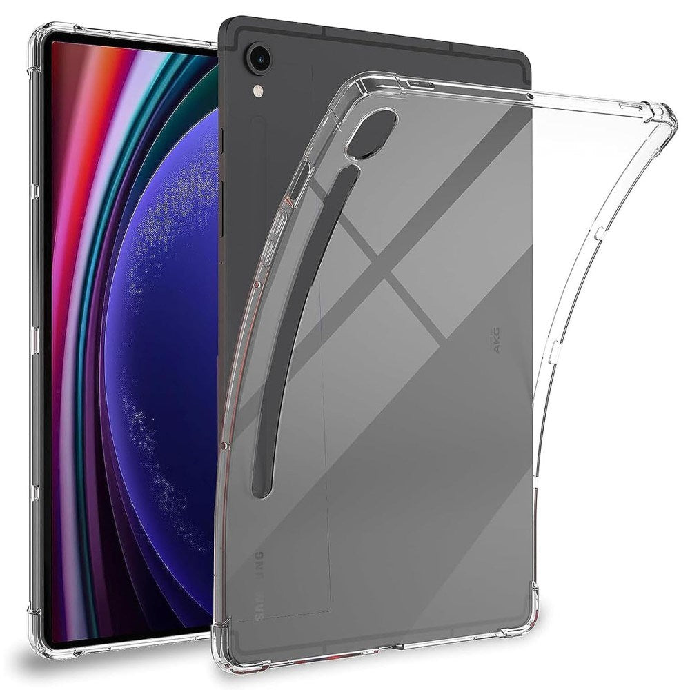 Samsung Galaxy Tab S9 Fleksibelt Plastdeksel med Skjermbeskytter - Gjennomsiktig